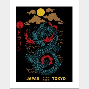 Japanese Tokyo Dragon Posters and Art